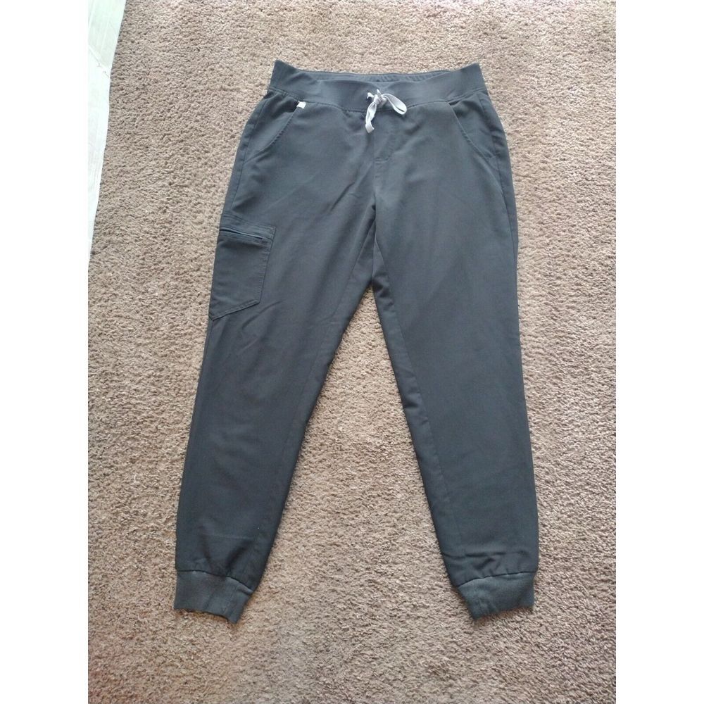 FIGS Zamora Jogger Scrub Pants Black Drawstring W18SW2005P Women's Medium